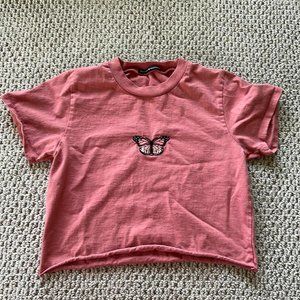 Women's Pink Crop-top